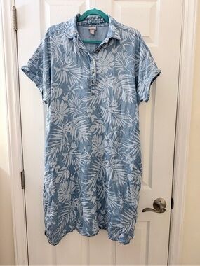 Chico’s palm leaf tencel dress sz XL